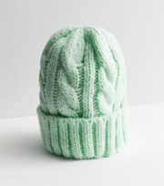 New Look Mint Green Cable Beanie
